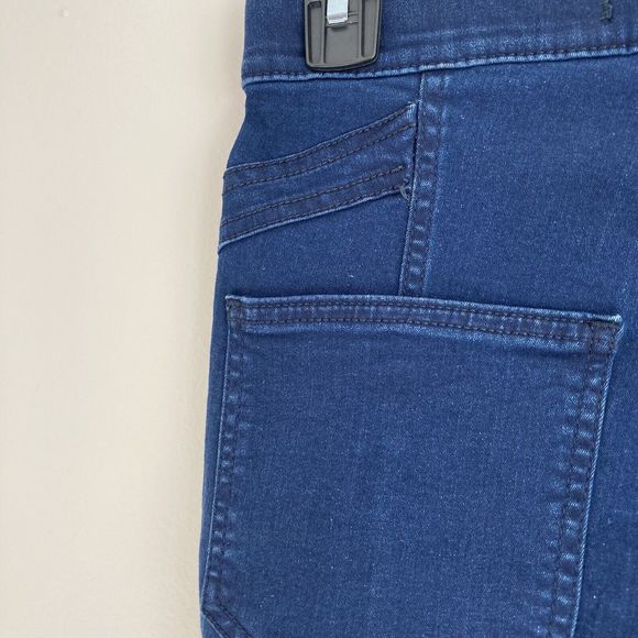 We The Free Pull On Super Skinny Stretch Dark Wash Denim Jeans Slimming Size 27 - Picture 7 of 9